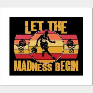 Let the Madness Begin College Basketball Bracket March Posters and Art